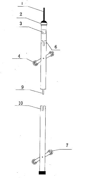 Waterproof anti-sticking portable probe of sliding inclinometer