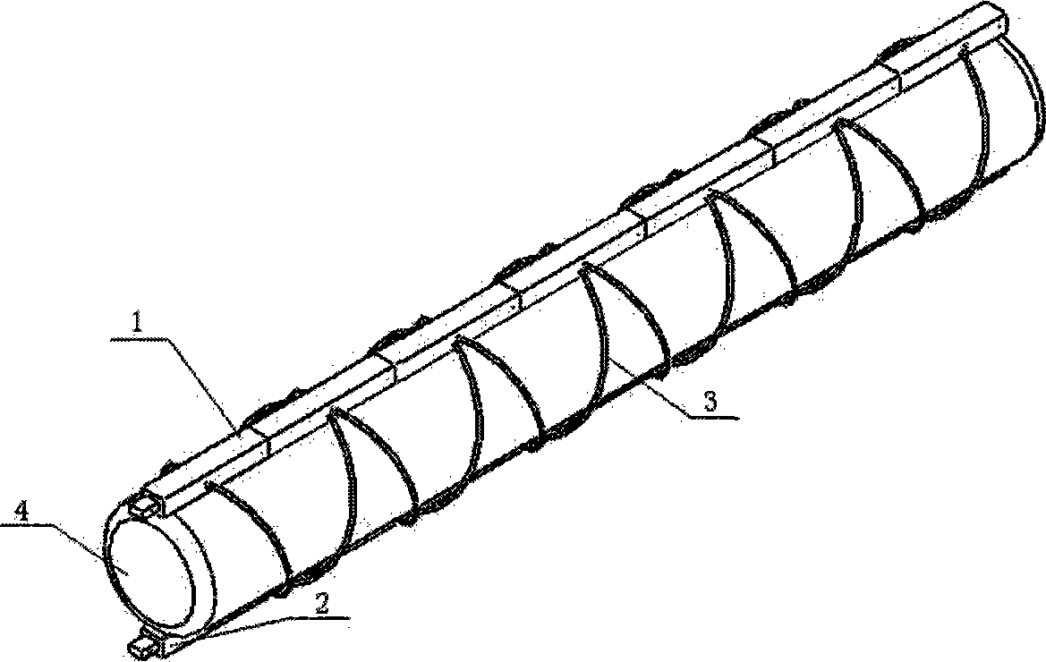 Expansion type cable-rod-film combined emergency bridge