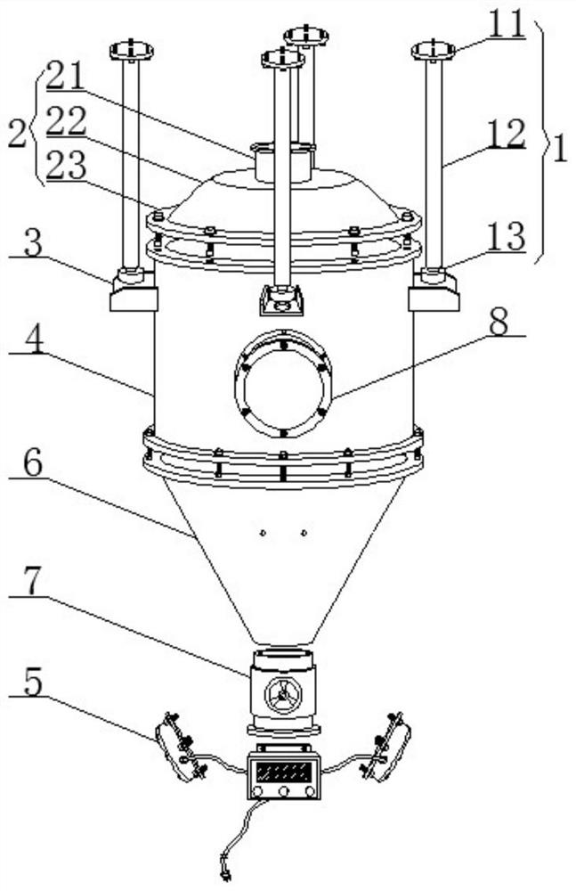 Anti-tipping bucket type concrete equipment