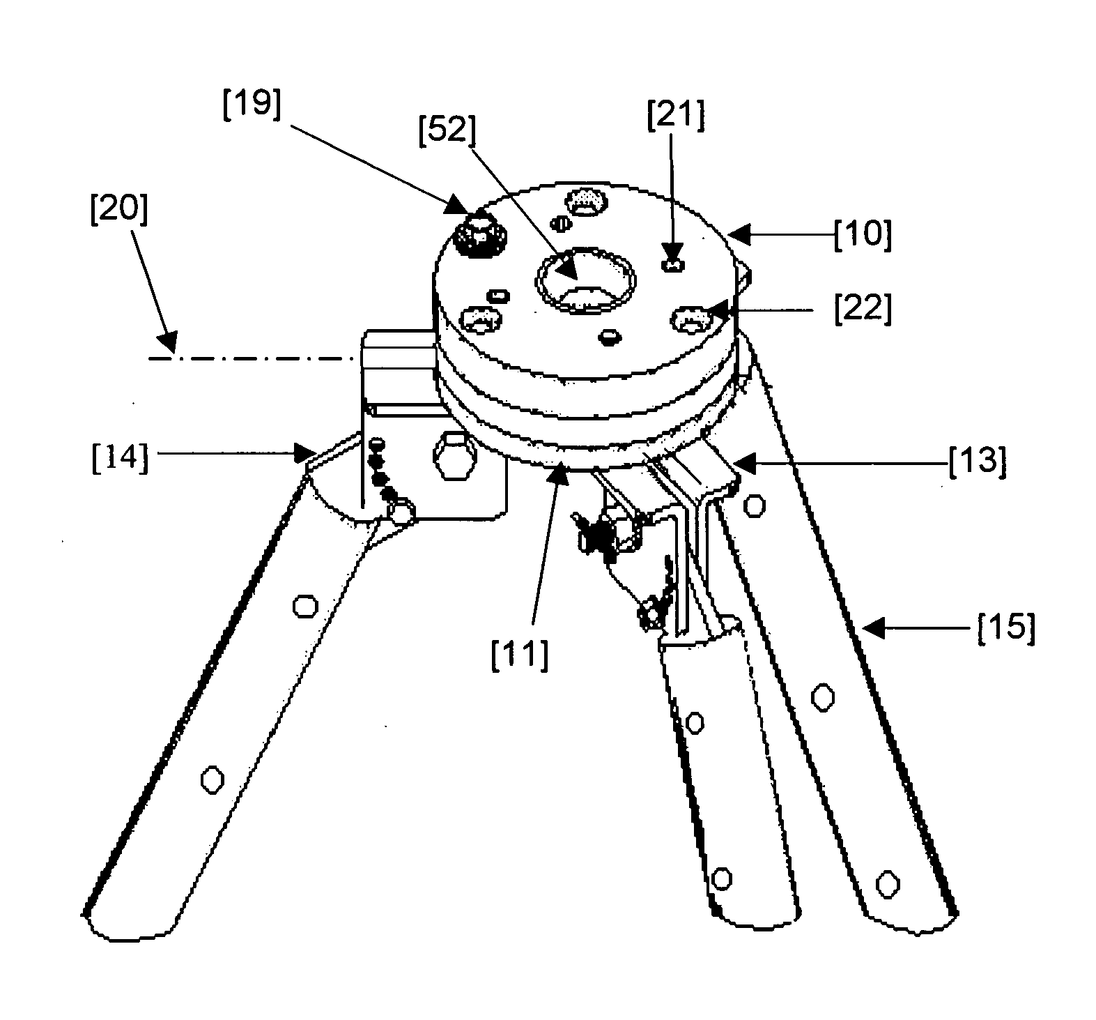 Adjustable tripod mechanism to support devices or transducers for scientific measurement