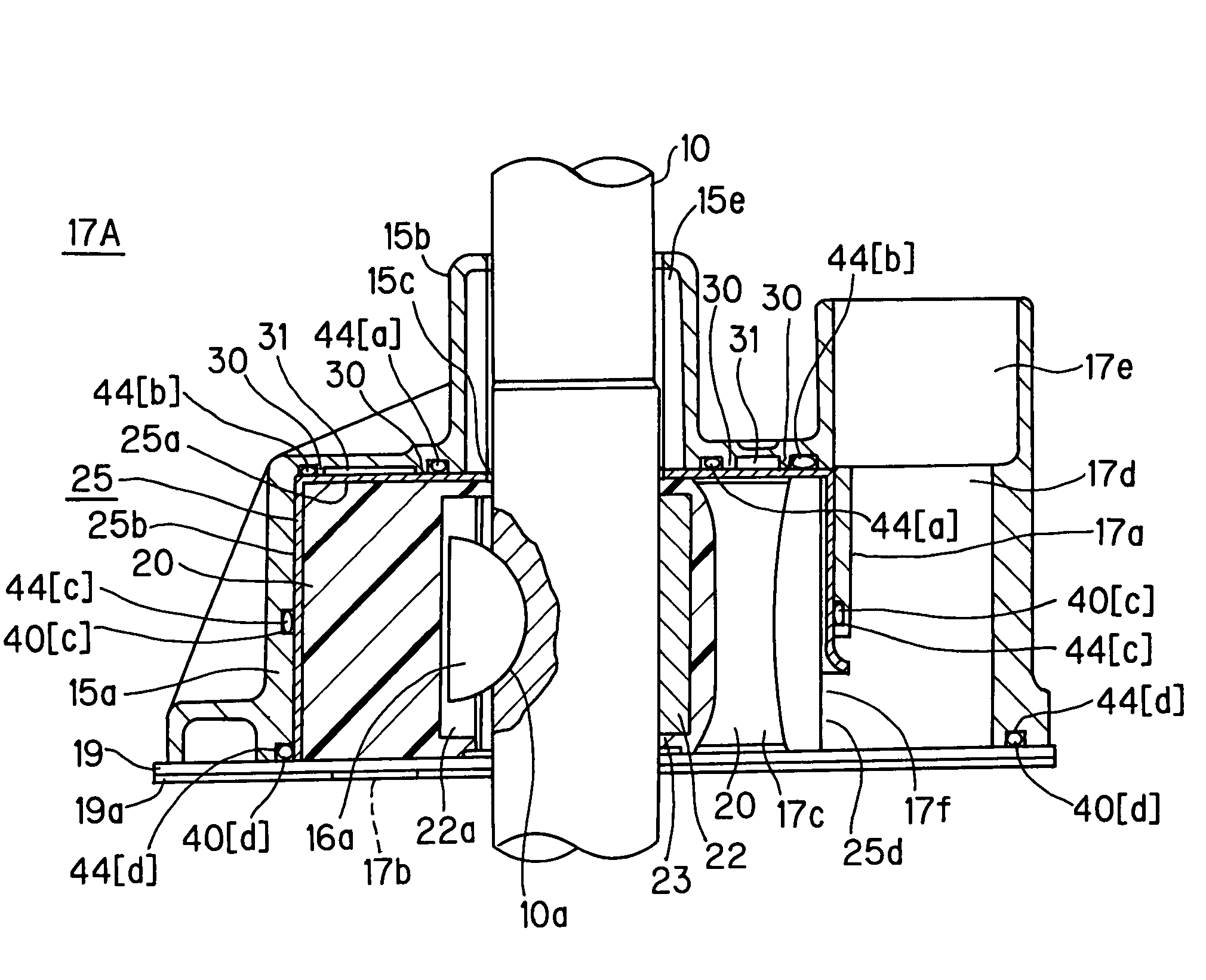 Cooling water pump device for outboard motor