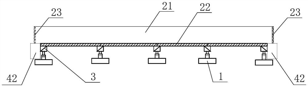 Construction device, construction system and construction method for hollow pile structure