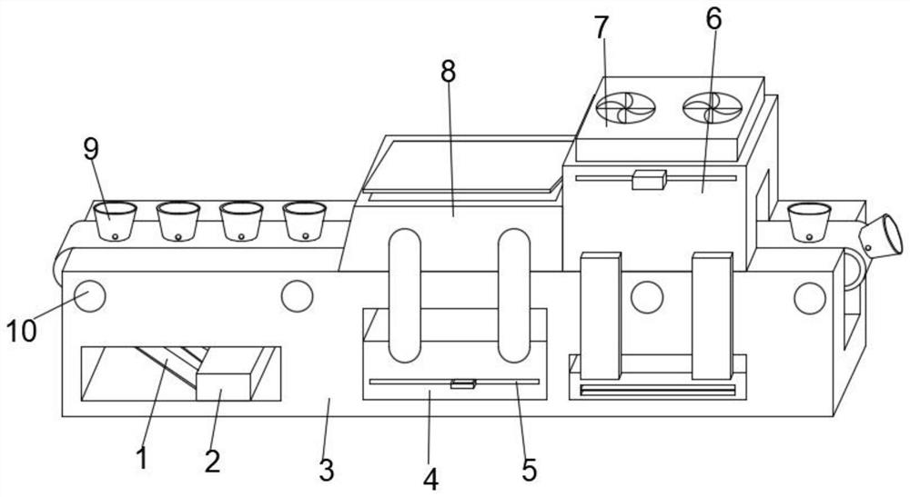 Wine bottle cleaning device for white spirit processing and cleaning method thereof