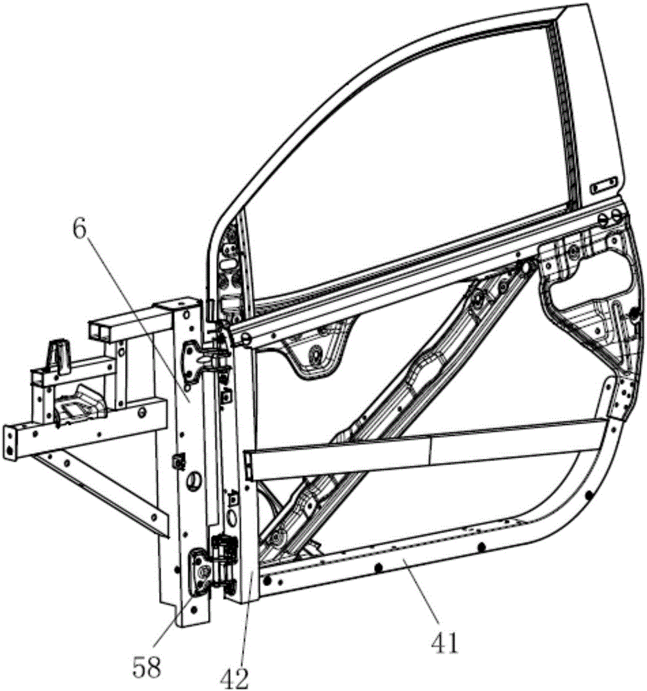 Automobile door framework structure