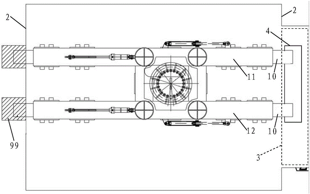 Lifting platform box girder support structure for super high-rise buildings and construction method thereof