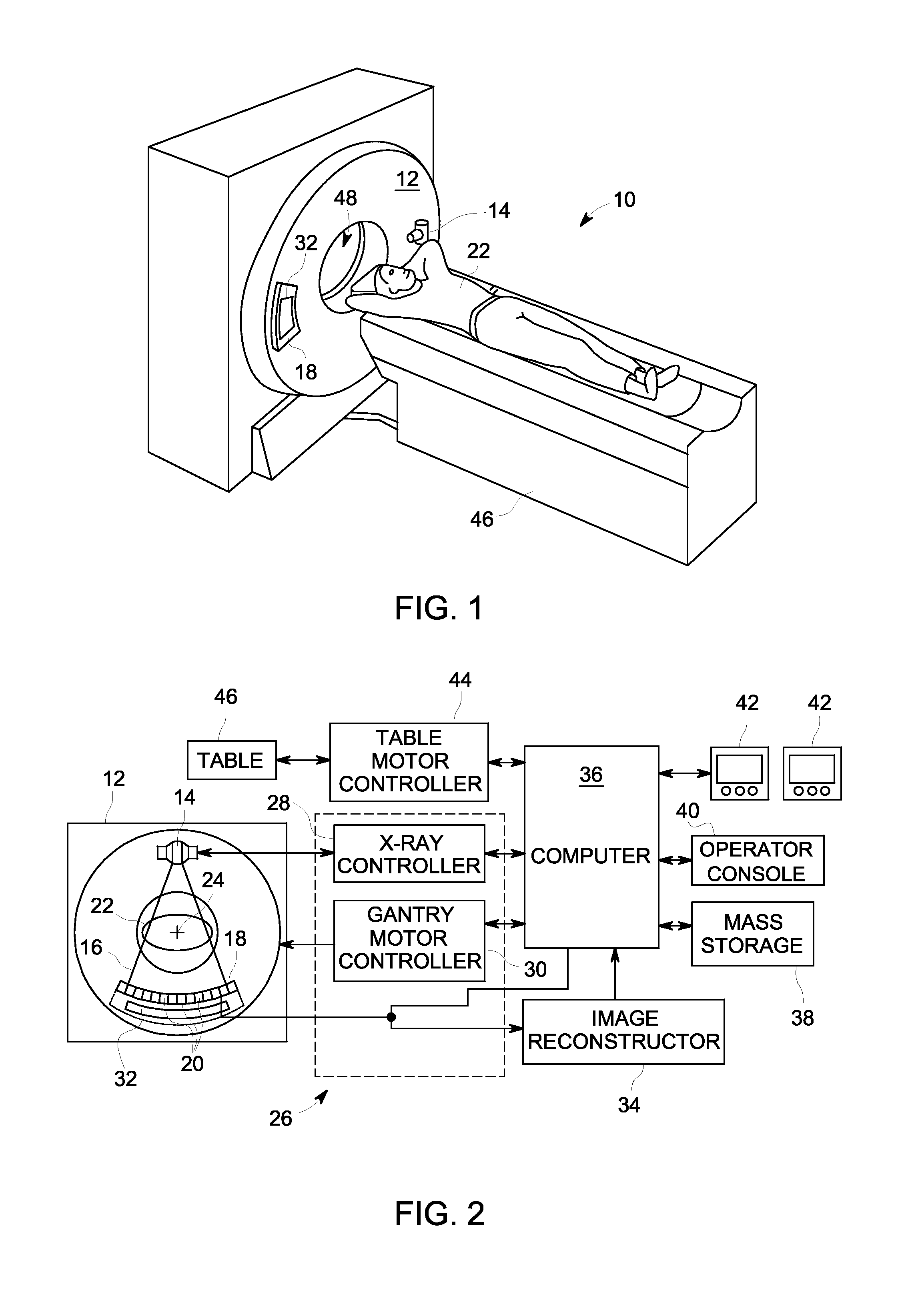 Dual display ct scanner user interface