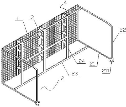 Reducing and resisting combined lateral retaining device