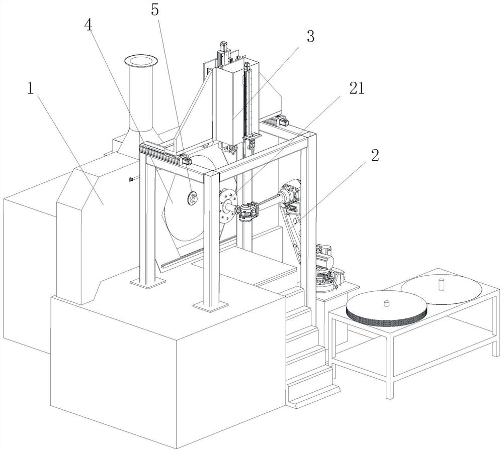 Automatic saw blade replacing and nut fastening assembling/disassembling mechanism