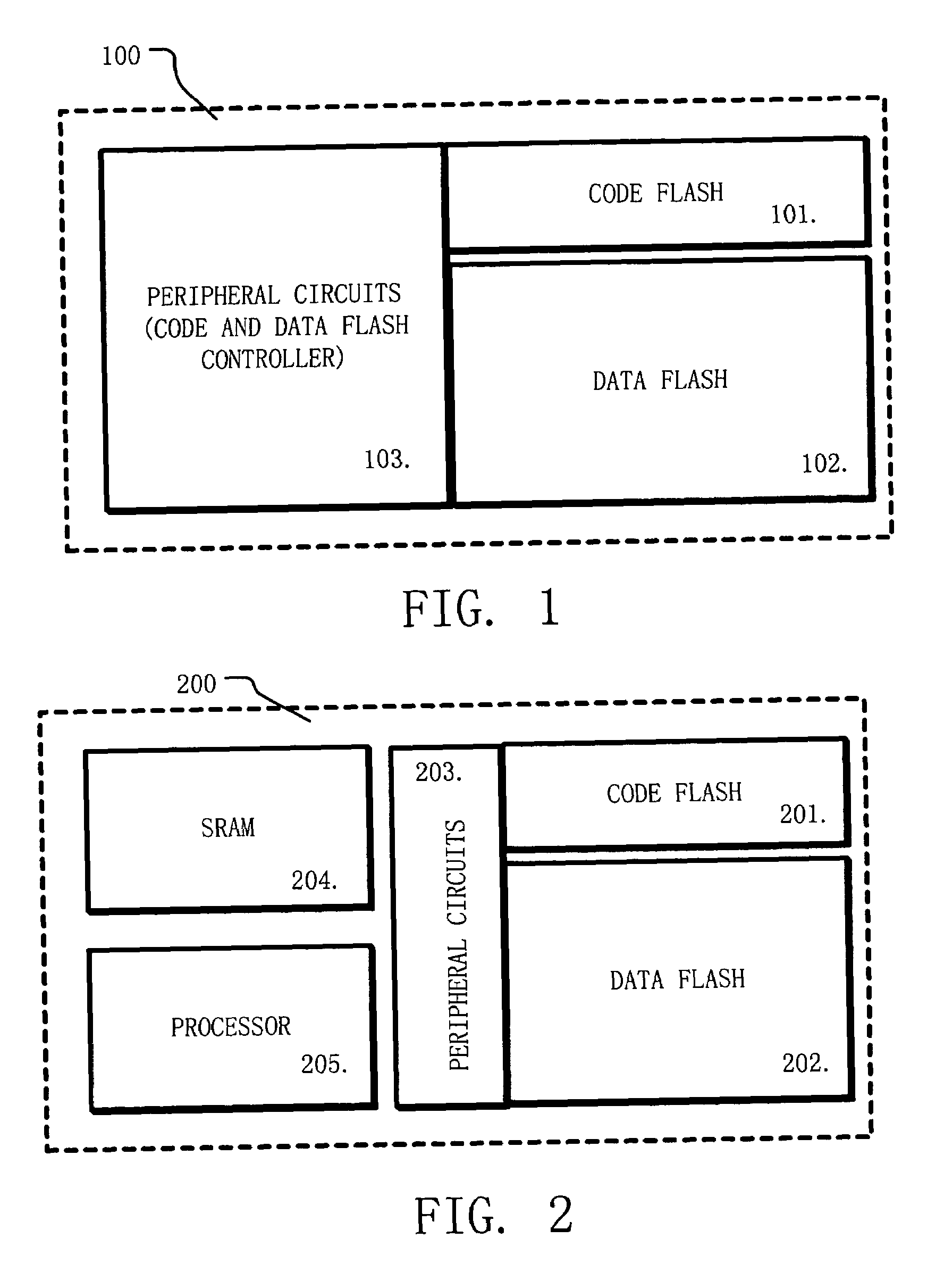 Integrated code and data flash memory