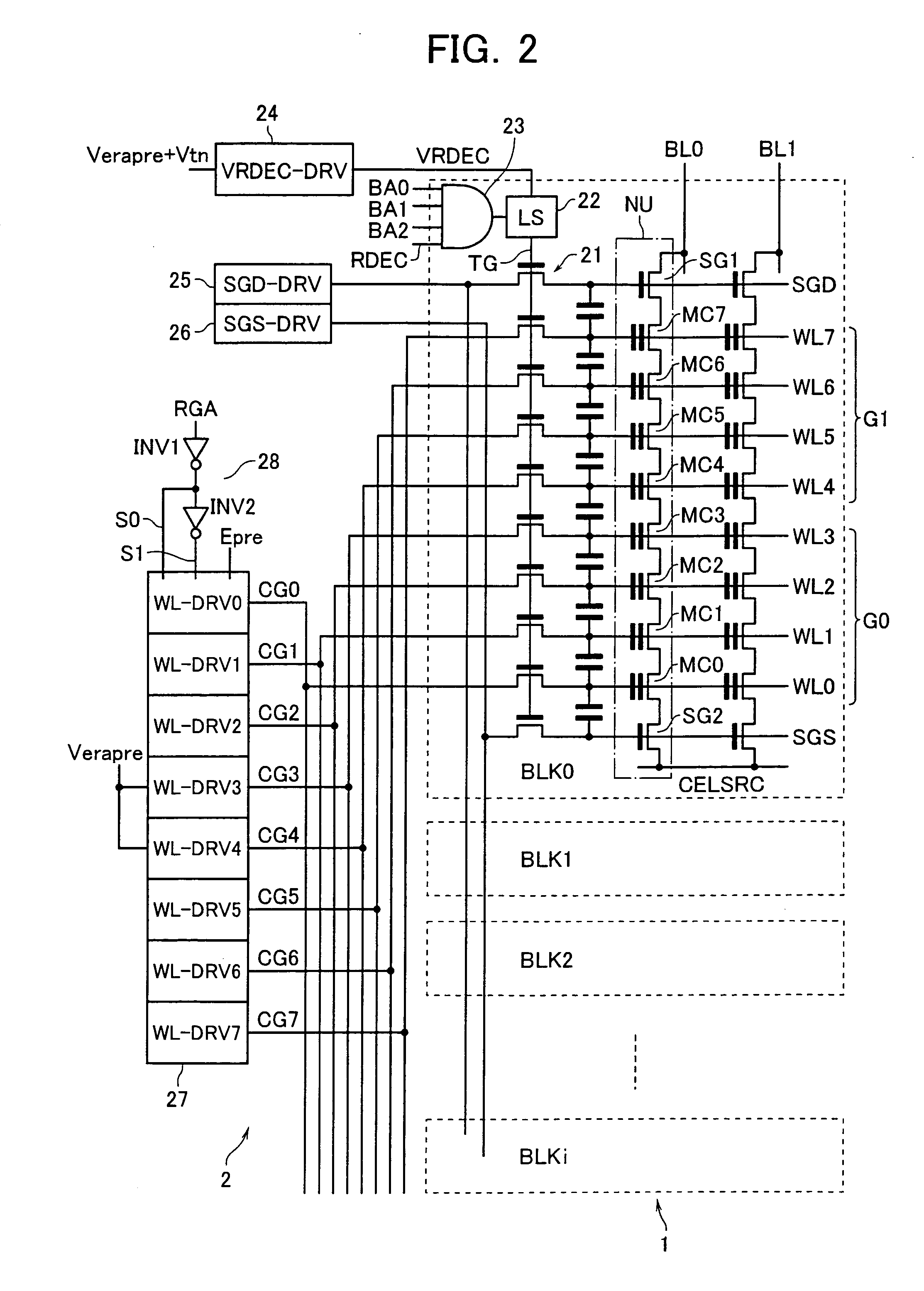 Non-volatile semiconductor memory device and electric device with the same