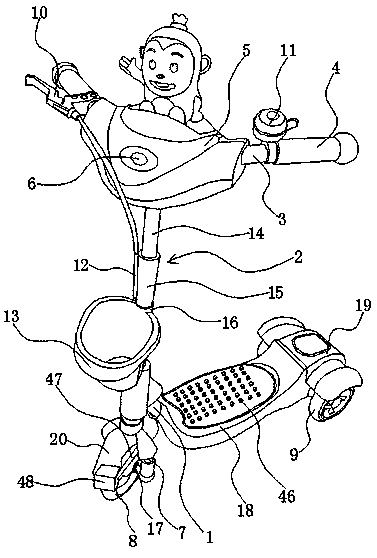 Locking device of multifunctional children sliding pulley