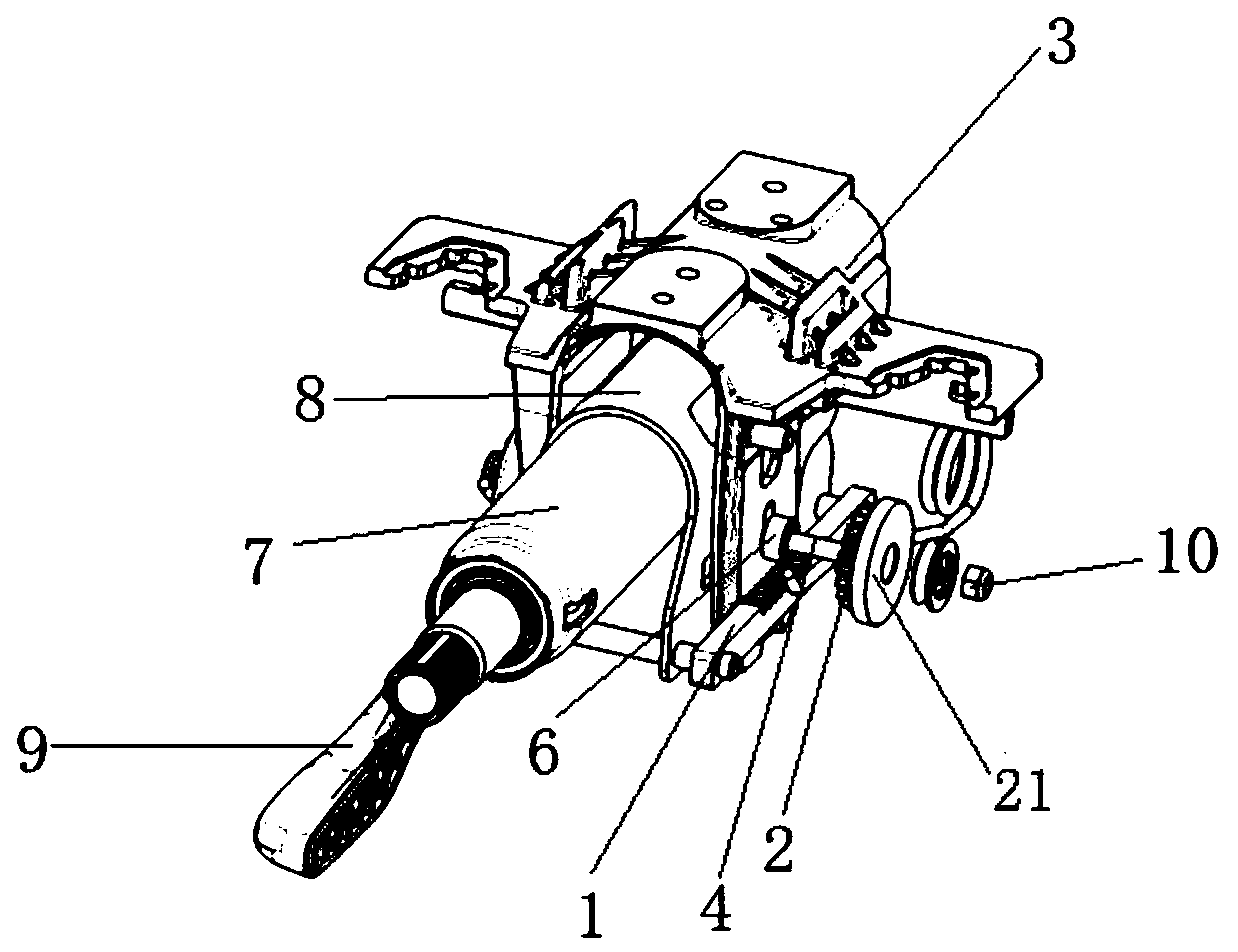 Rack and pinion set for steering column, steering column adjustment mechanism and vehicle