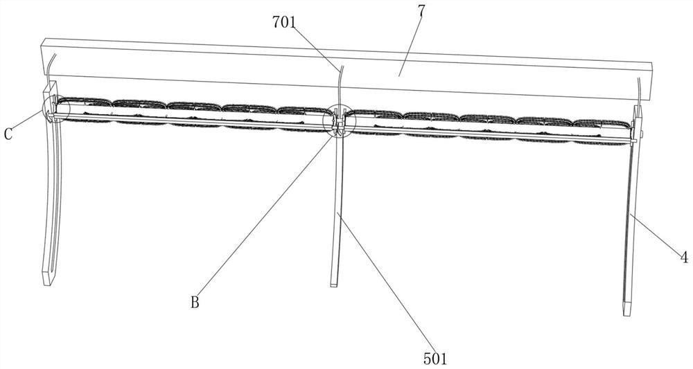 Automatic cabin cleaning device for transport ship