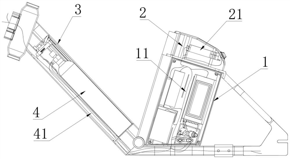 Routing and gas running structure of hydrogen-powered vehicle and hydrogen-powered vehicle