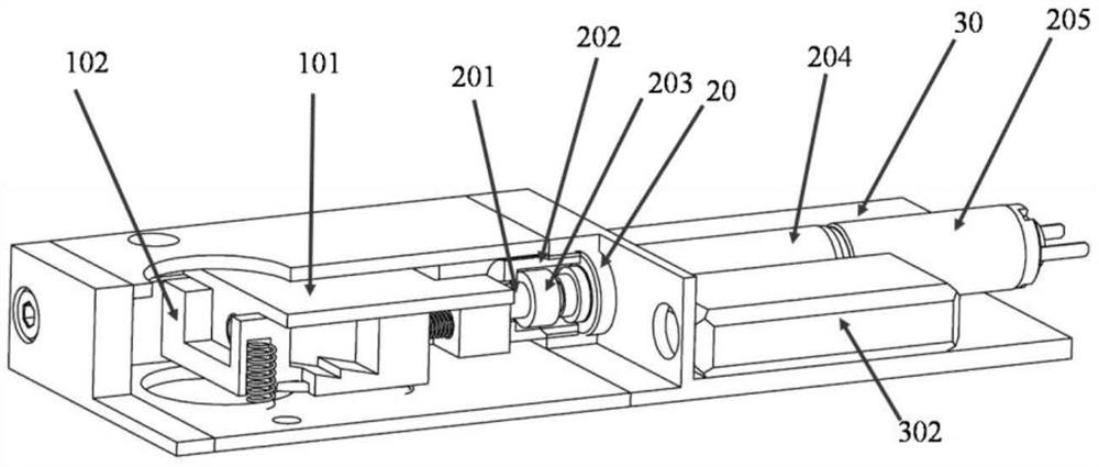 A miniature gate valve device for high vacuum