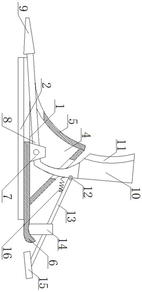 A kind of iron shoe device for rolling trains