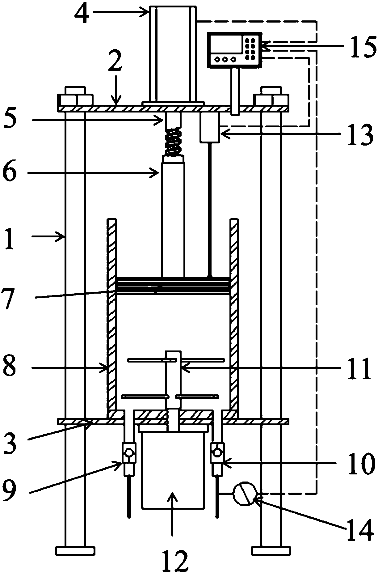 Slurry injection servo control device for indoor slurry injection simulation test and operation method