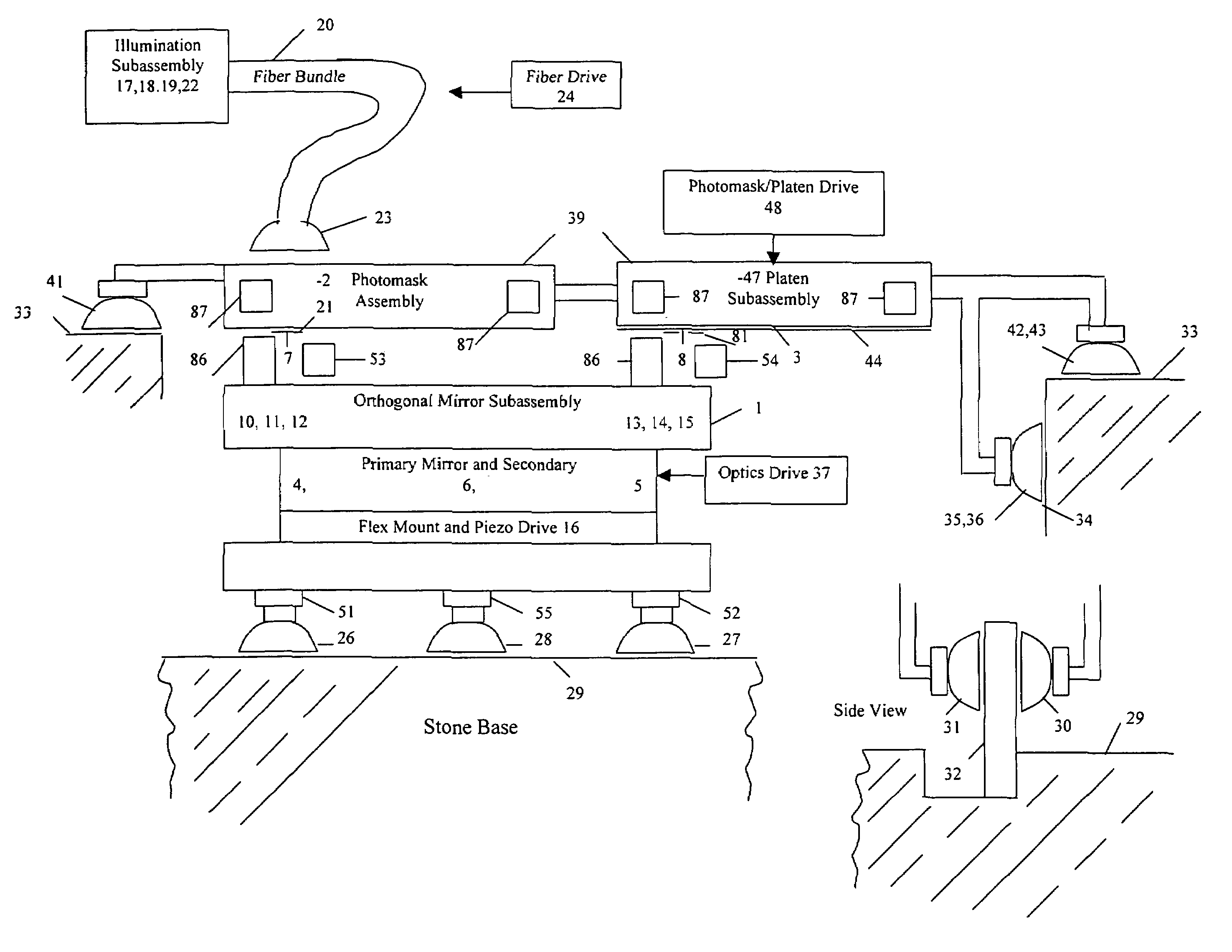 Roll printer with decomposed raster scan and X-Y distortion correction