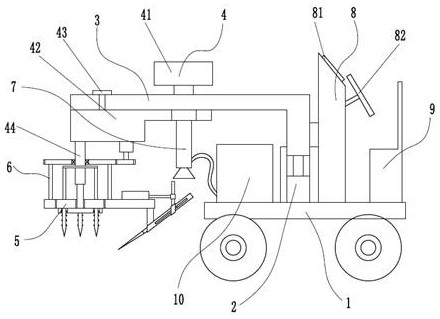 A device for cutting and separating cauliflower florets in the field