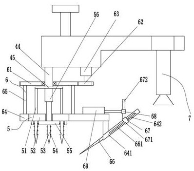 A device for cutting and separating cauliflower florets in the field