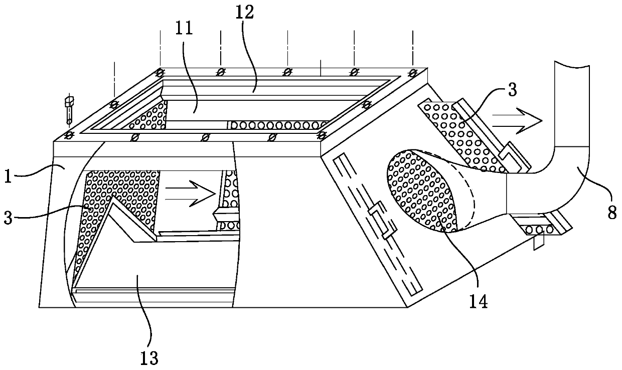 Discharging-exhausting cover, discharging system and cut tobacco drying equipment