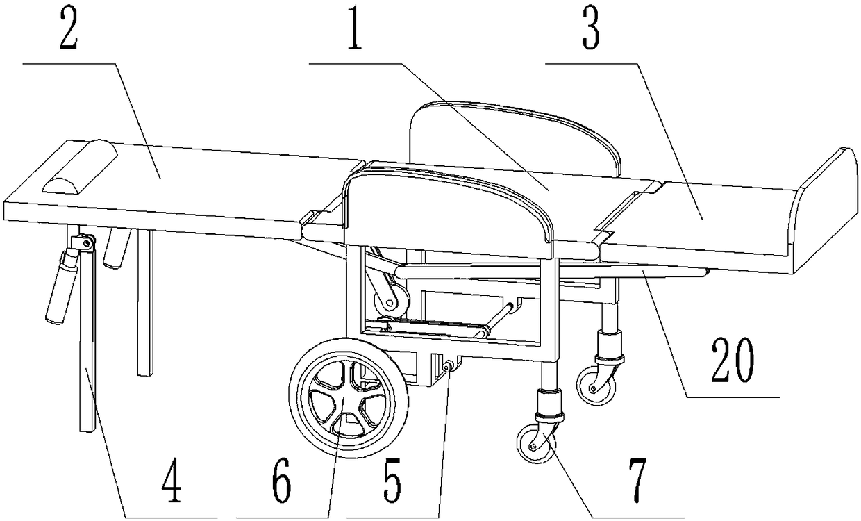 Electric nursing cart with nursing bed function