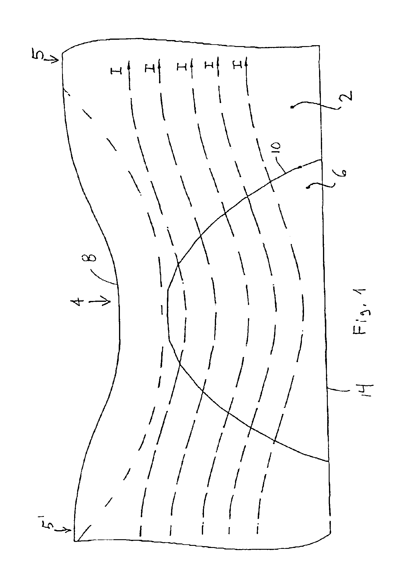 Areal electric conductor comprising a constriction