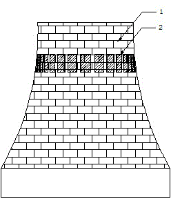 Crosswind utilized type cooling tower