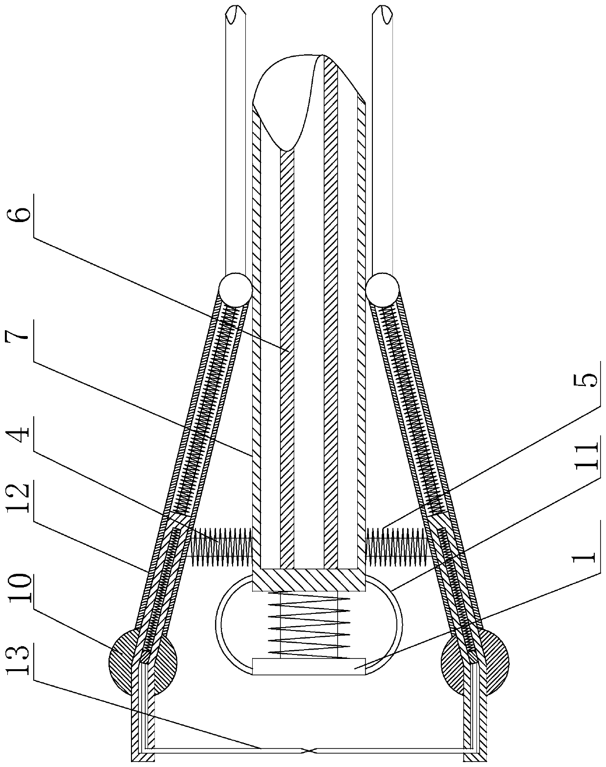 Cleaning device applied to thrombus prone to falling off in blood vessel