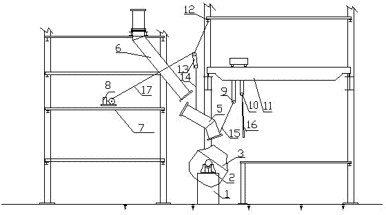 Hoisting method for overhauling and dismantling vaporization flue fixed at first section of converter