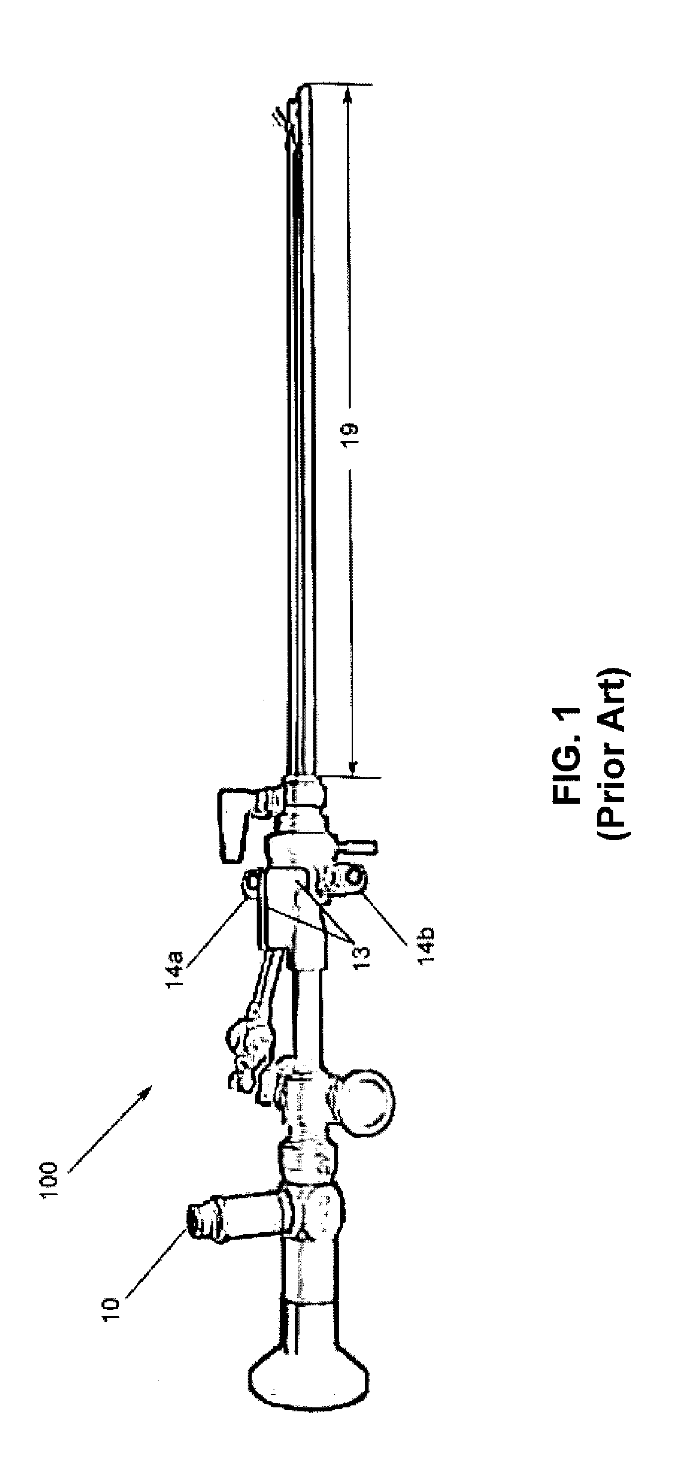 Hysteroscopes with curved tips