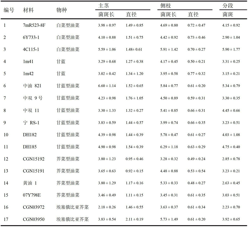 A method for identifying resistance to Sclerotinia sclerotiorum by plant in vitro stem inoculation