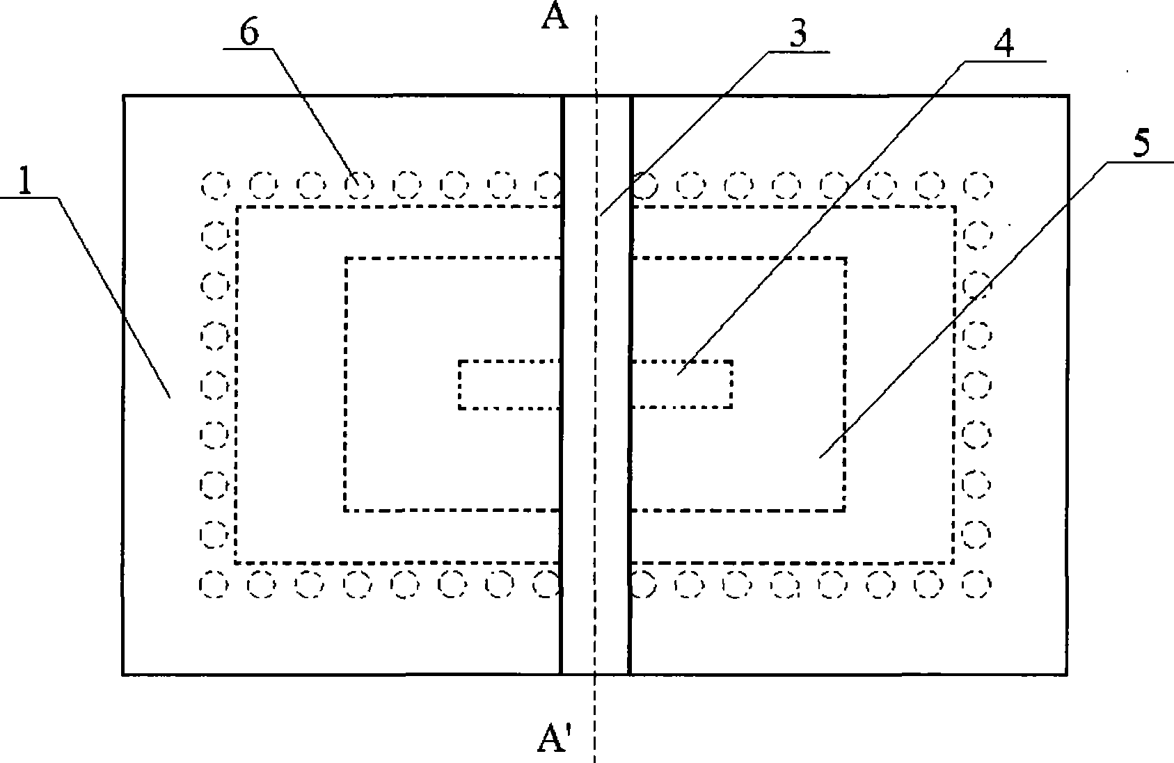 Waveguide-microstrip line transformation and power divider