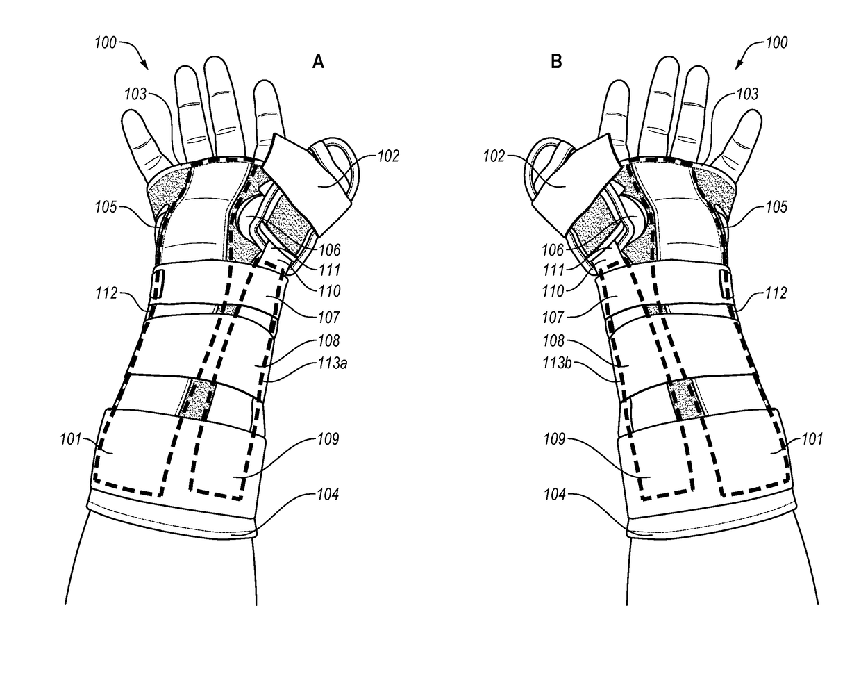 Ambidextrous, combination wrist and thumb brace