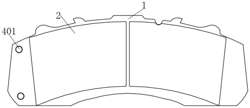 Long-service-life and wear-resistant wheel disc type brake device of truck, formula and manufacturing process of wheel disc type brake device