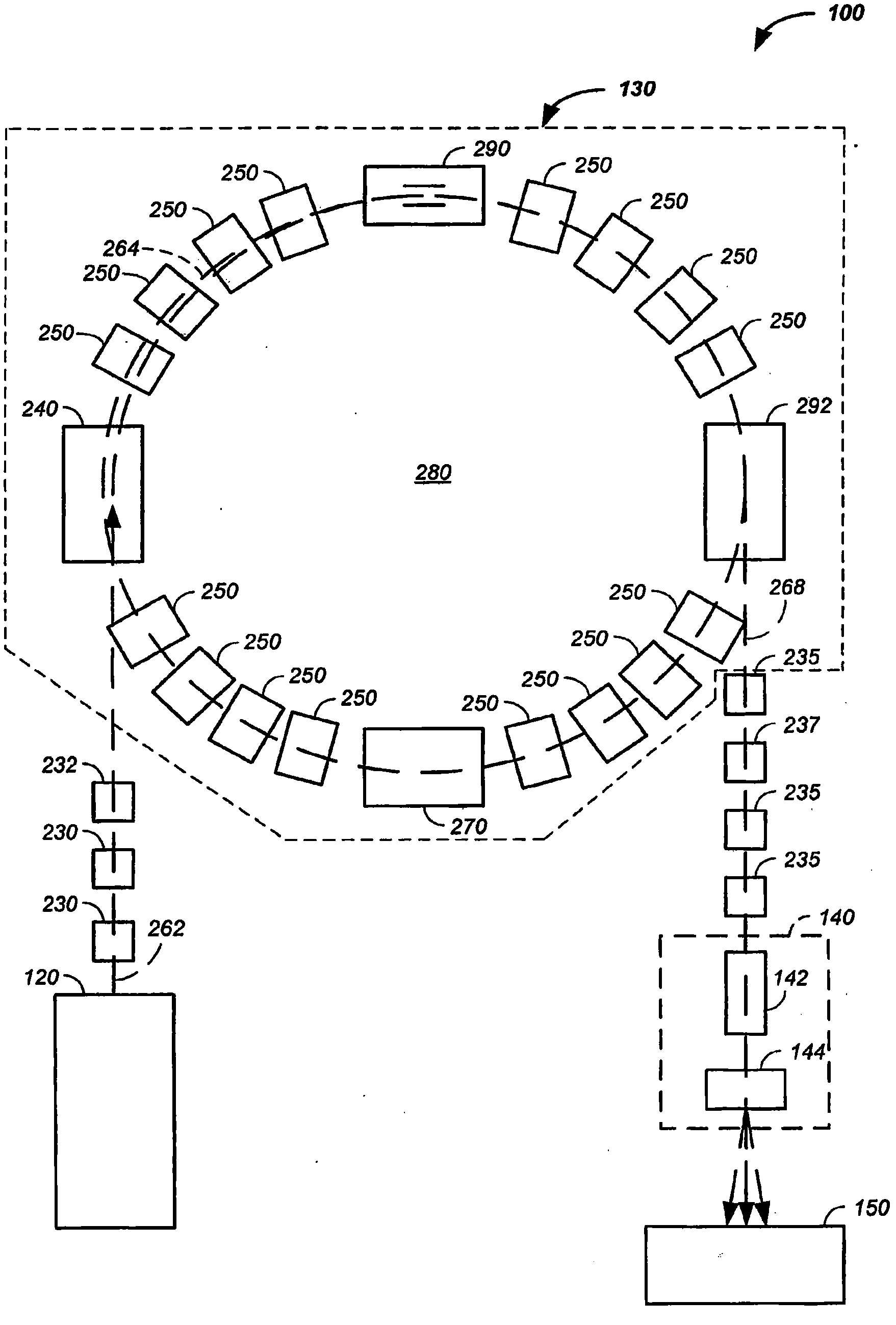 Multi-field charged particle cancer therapy method and apparatus