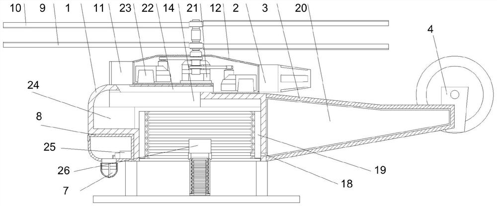 Double-engine coaxial aircraft for fire fighting