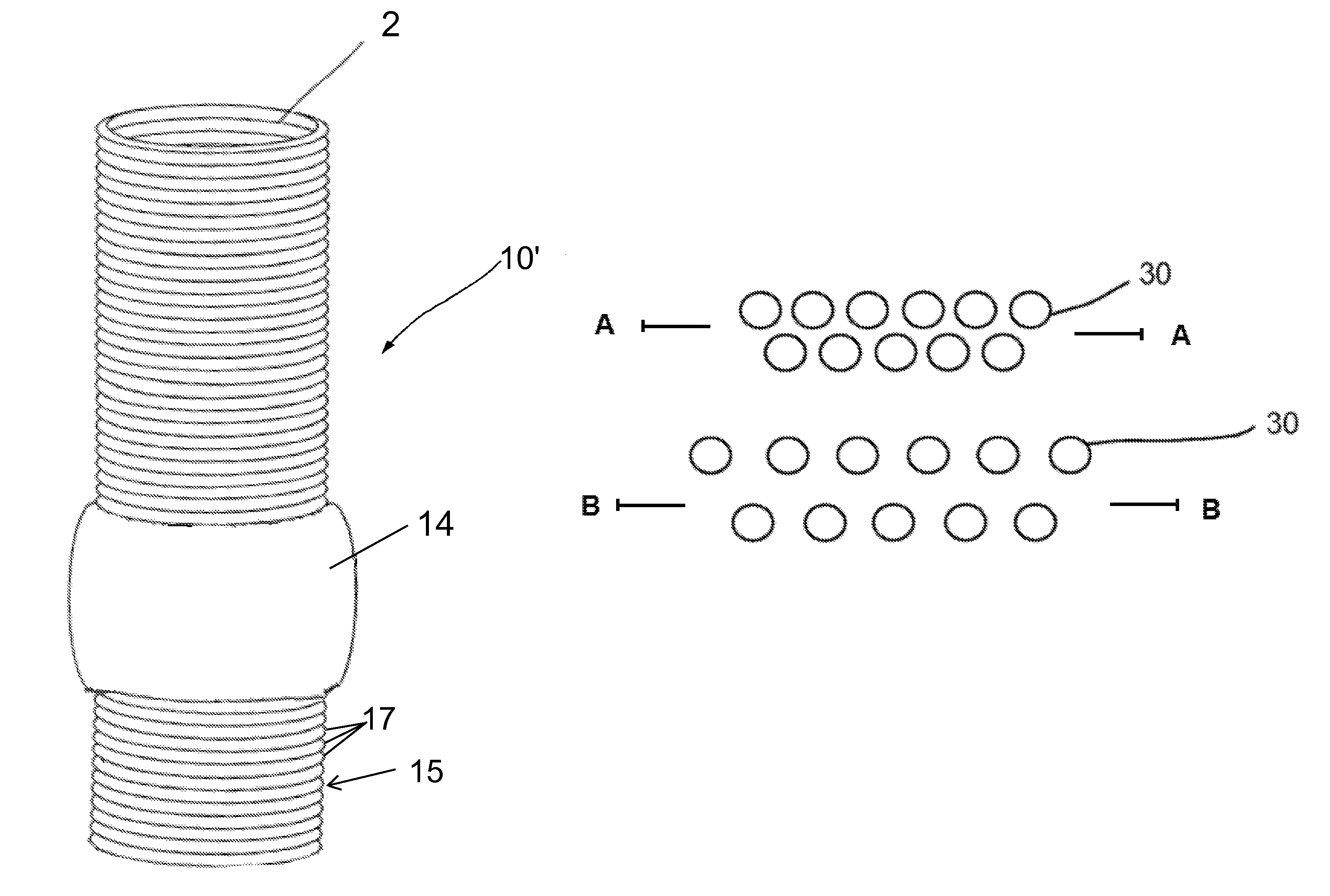 Single continuous piece prosthetic tubular aortic conduit and method for manufacturing the same