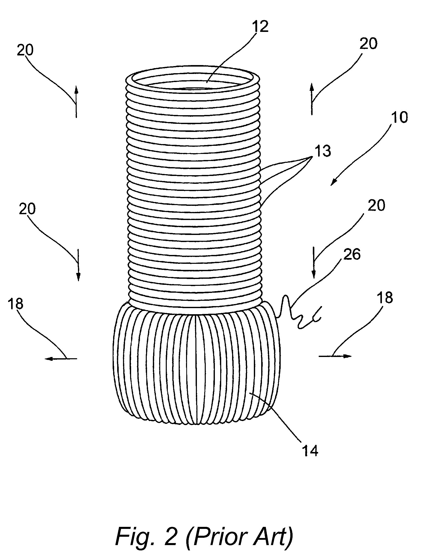 Single continuous piece prosthetic tubular aortic conduit and method for manufacturing the same