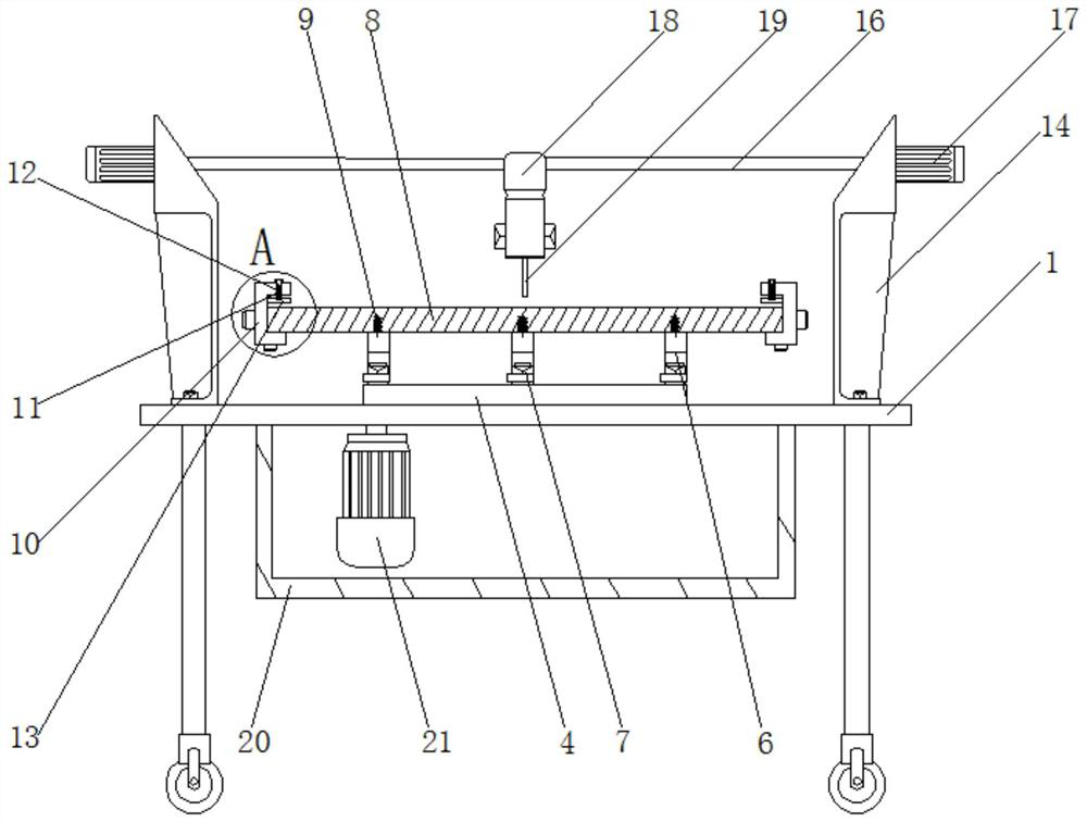 A metal cutting device based on sliding principle and easy to adjust direction