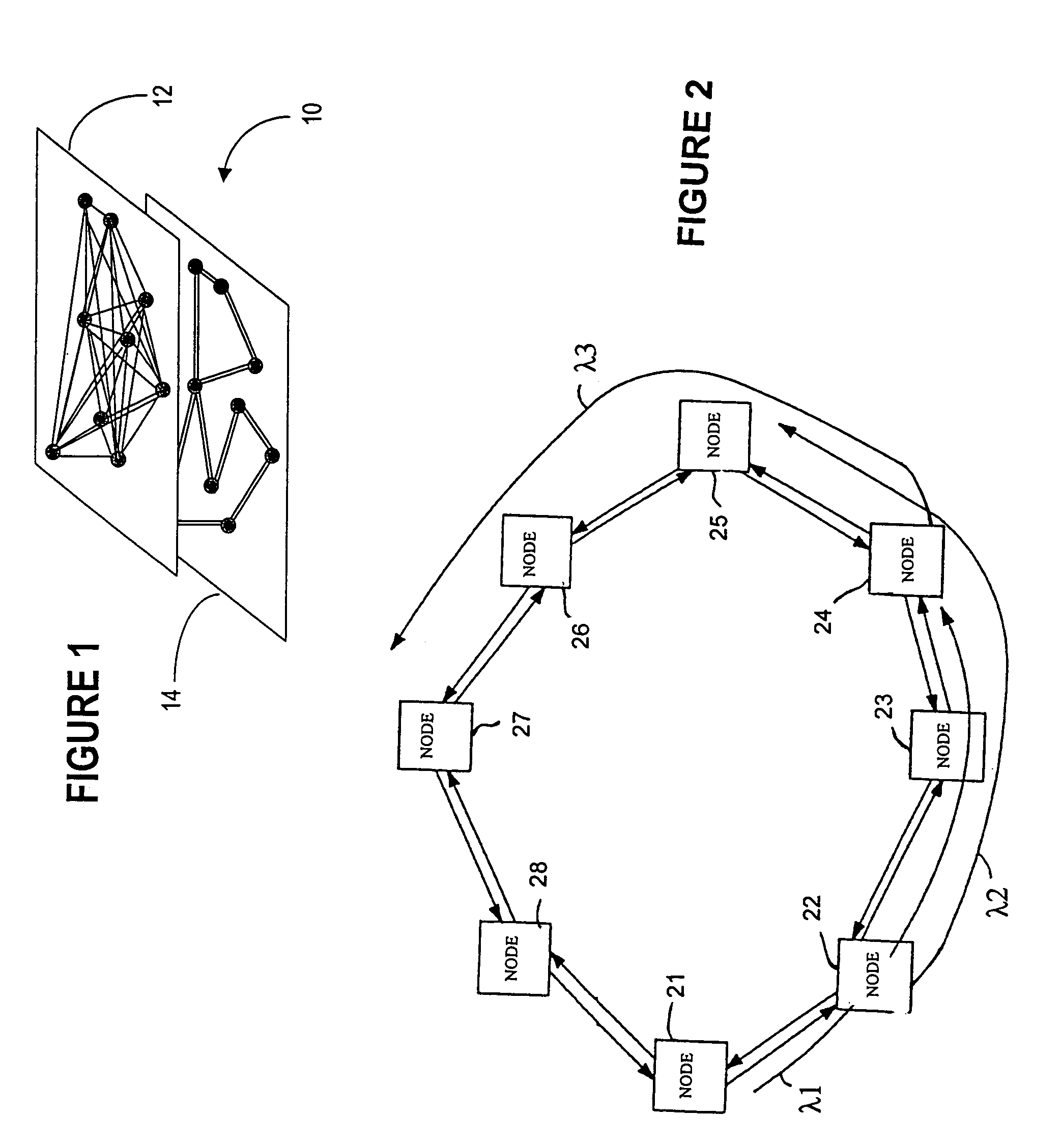 Supervisory control plane over wavelength routed networks