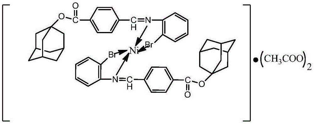 4-formyl benzoic adamantanol ester condensation bromoaniline schiff base nickel complex synthesis and application