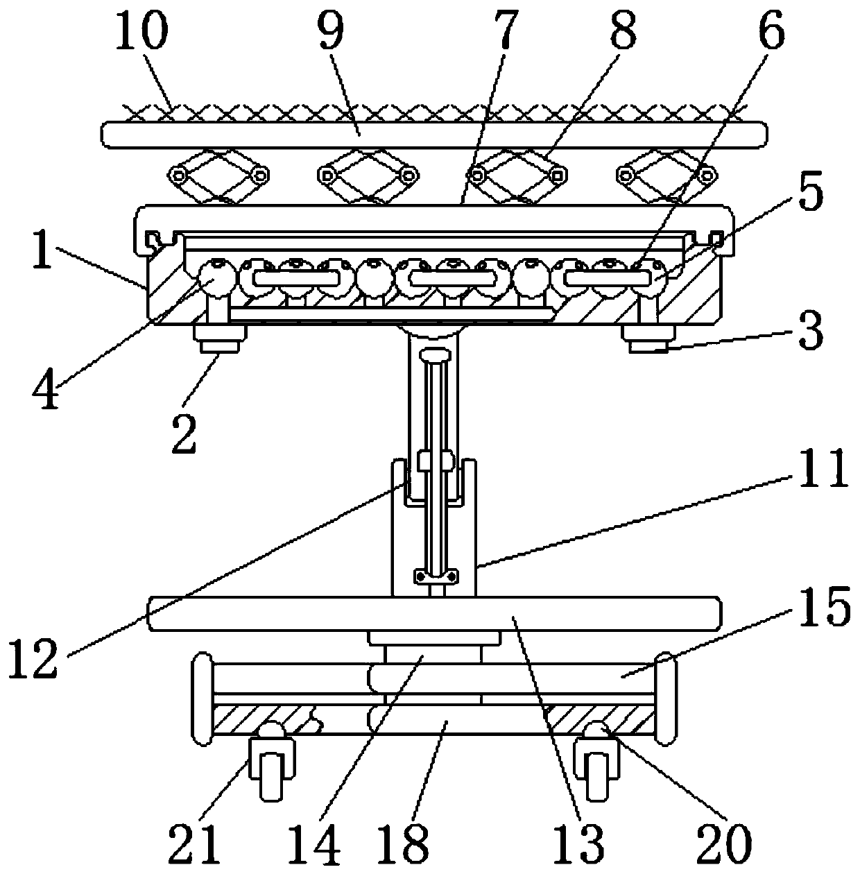 A solar module surface cleaning device