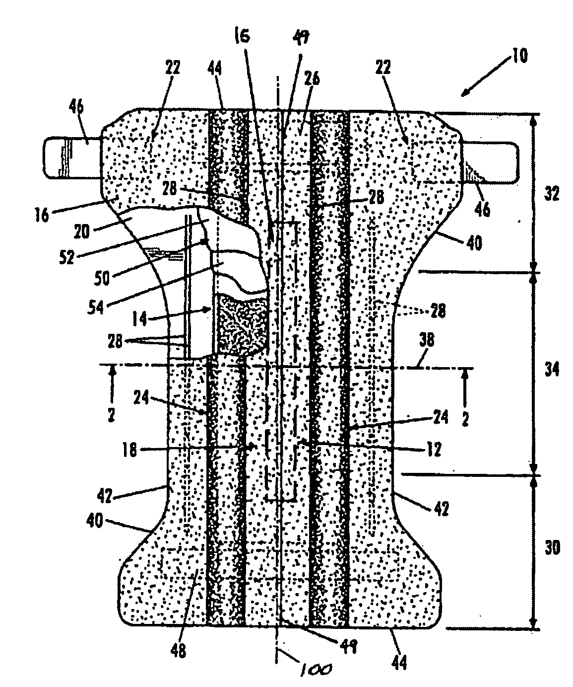 Better Fitting Diaper Or Pant With Absorbent Particulate Polymer Material And Preformed Crotch