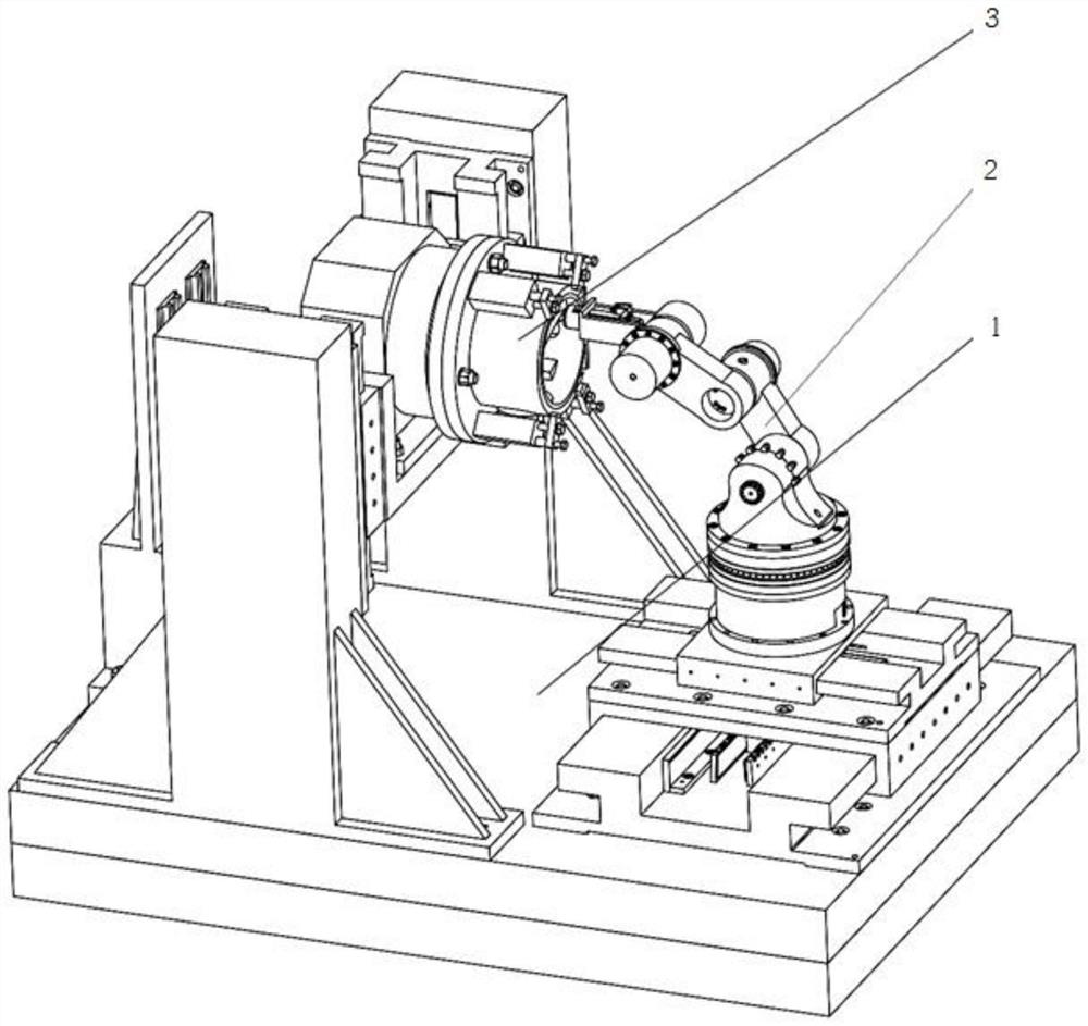 Multi-axis motion and series manipulator composite drive four-reflector polishing machine tool