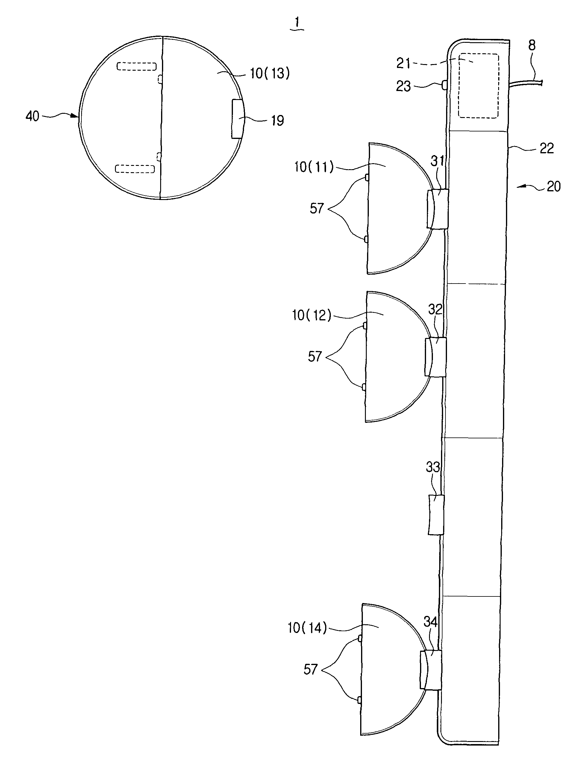 Mobile robot system having a plurality of exchangeable work modules and method of controlling the same