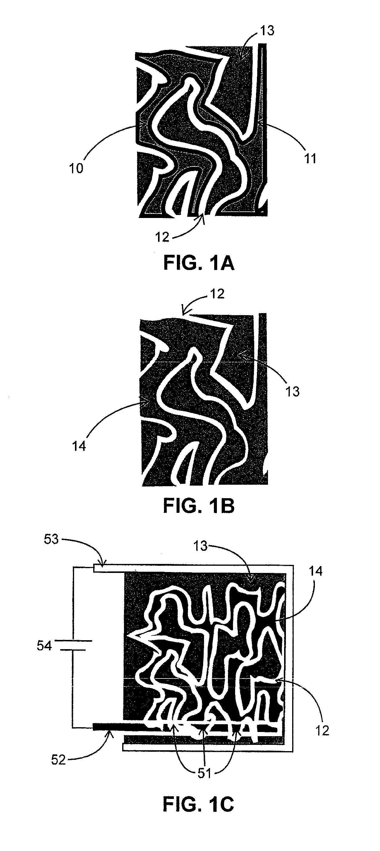 Lithium-ion battery having interpenetrating electrodes