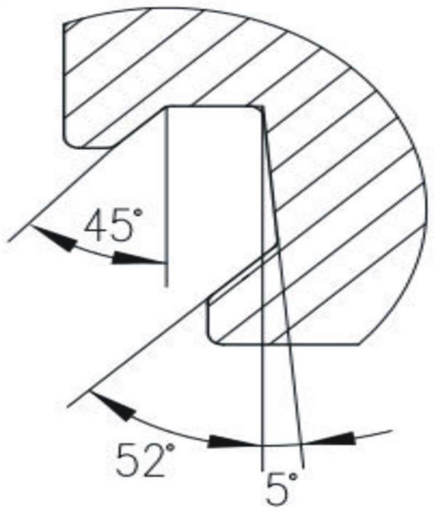 Machining method for special-shaped structure sealing groove of angular contact bearing