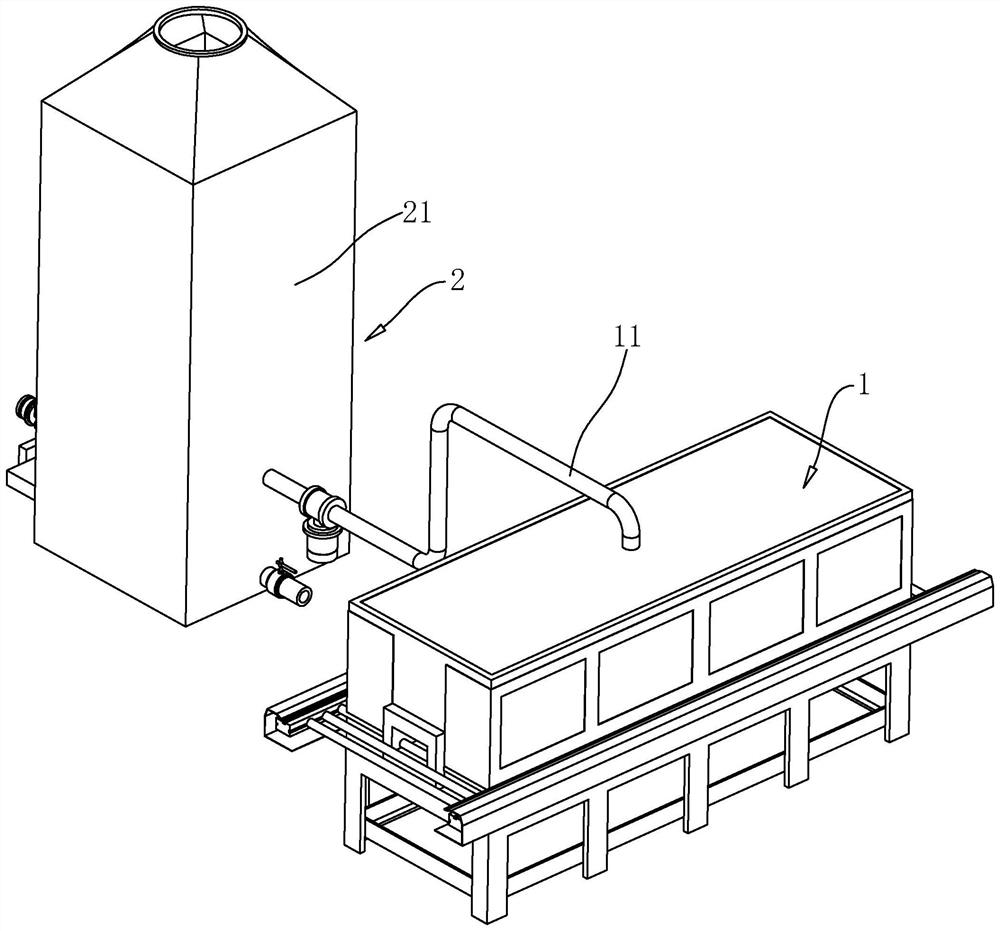 Roller kiln with tail gas treatment system