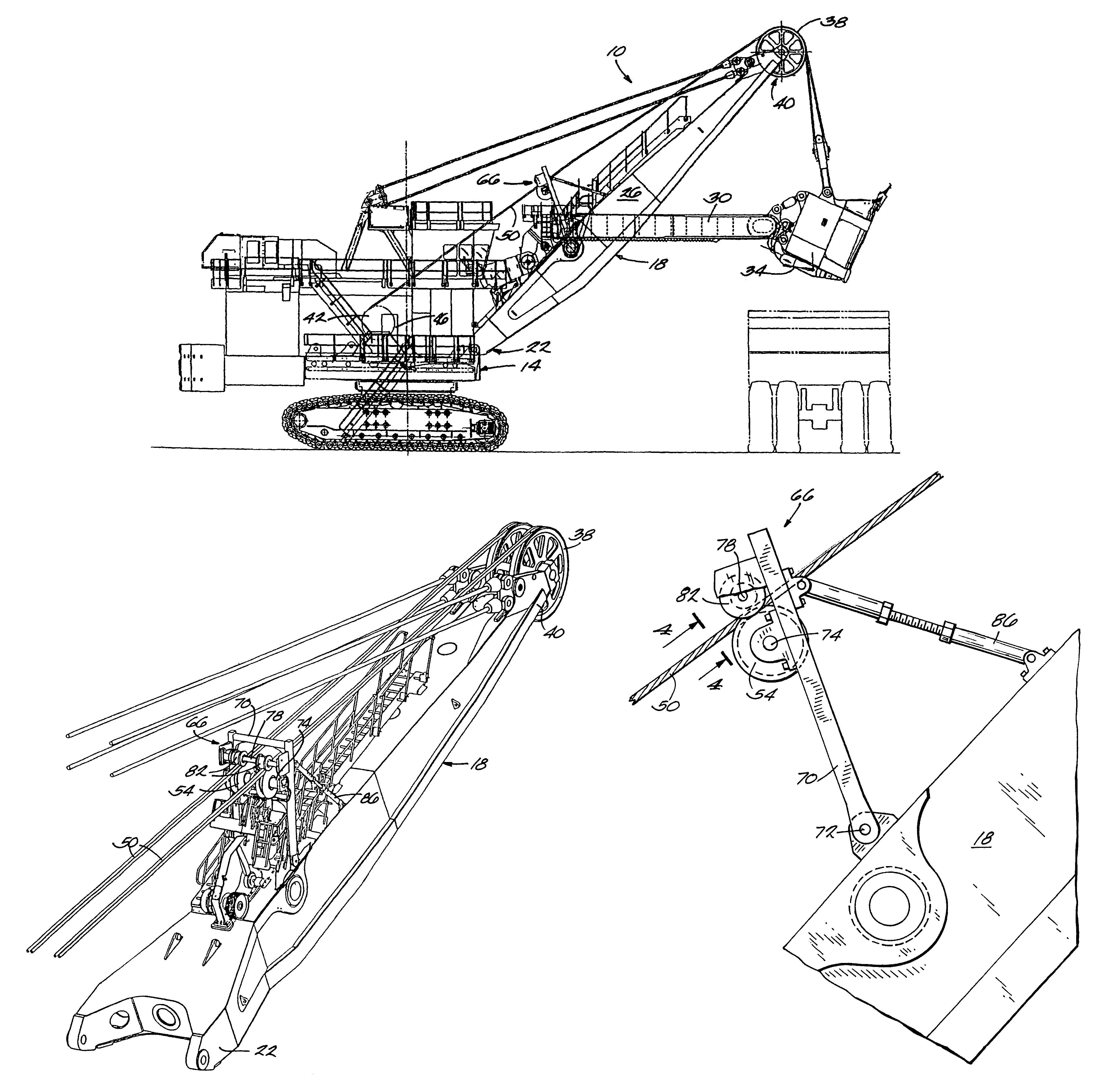 Auxiliary assembly for reducing unwanted movement of a hoist rope